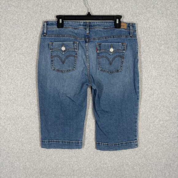 Levis 515 Bermuda Shorts 14P Capri Stretch Pocket Flap Faded Granny‎ 14 Inseam - Picture 1 of 12